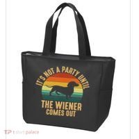 It’s Not A Party Until Wiener Comes Out, Funny Dachshund Tote Bag thumb 3