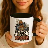 I'm Not Arguing Just Explaining Funny Cigar Coffee Mug thumb 3