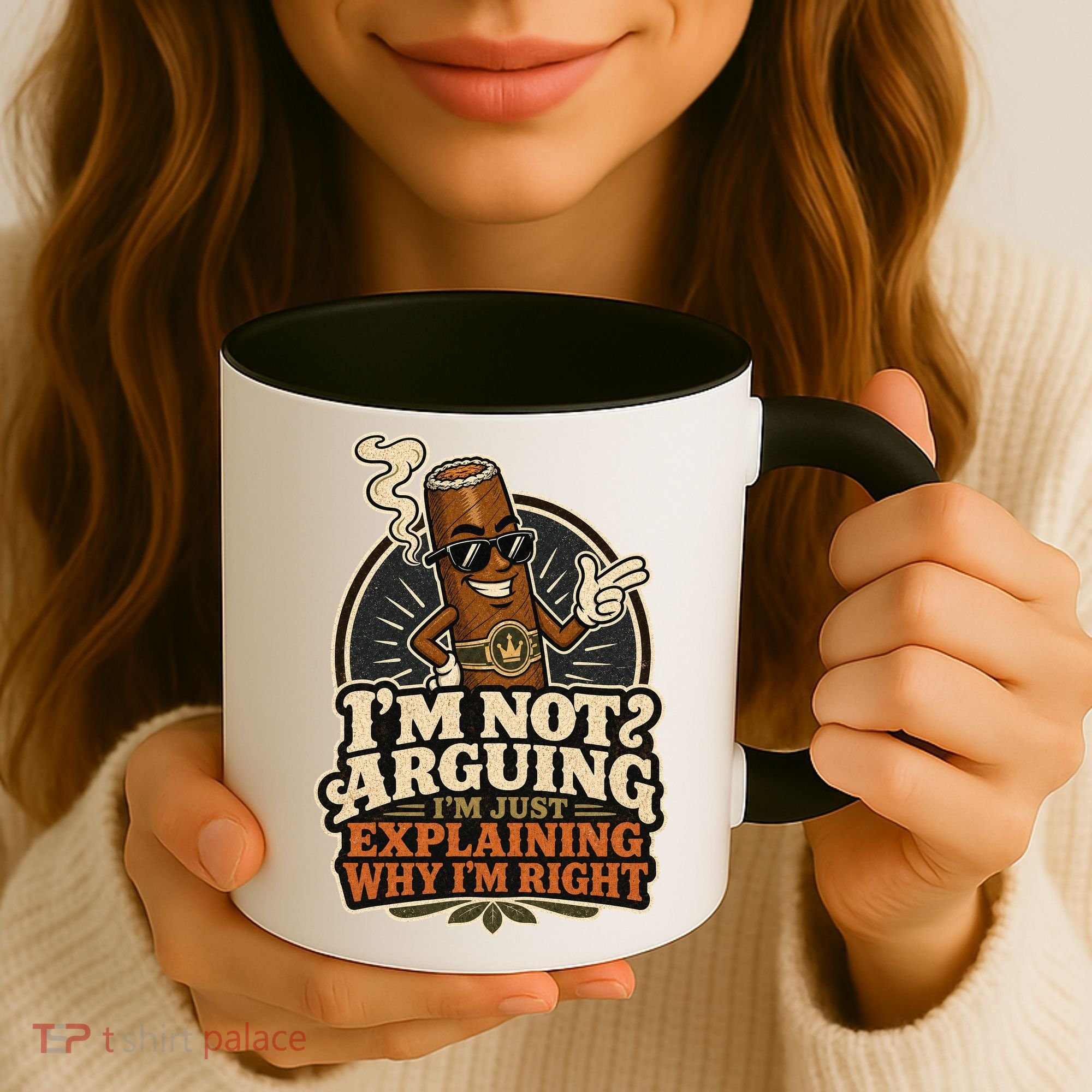 I'm Not Arguing Just Explaining Funny Cigar Coffee Mug