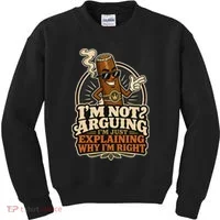 I'm Not Arguing Just Explaining Funny Cigar Kids Sweatshirt thumb 0