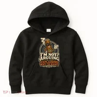 I'm Not Arguing Just Explaining Funny Cigar Kids Hoodie thumb 0