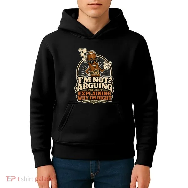 I'm Not Arguing Just Explaining Funny Cigar Kids Hoodie