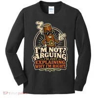I'm Not Arguing Just Explaining Funny Cigar Kids Long Sleeve Shirt thumb 0