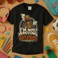 I'm Not Arguing Just Explaining Funny Cigar Kids T-Shirt thumb 3