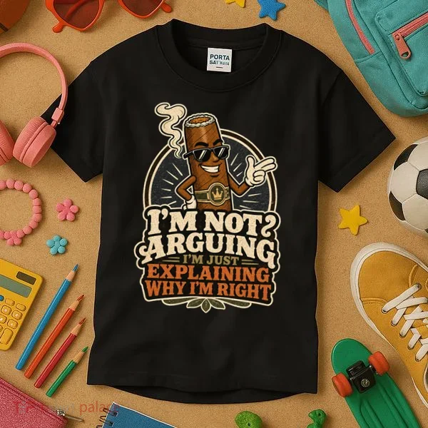 I'm Not Arguing Just Explaining Funny Cigar Kids T-Shirt