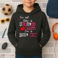 Im Not A Regular Mom Im A Cool Mom Kids Hoodie thumb 2