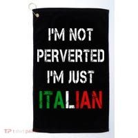 I'm Not A Perverted I'm Just Italian   Golf Towel thumb 0