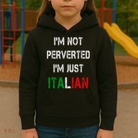 I'm Not A Perverted I'm Just Italian   Kids Hoodie thumb 3