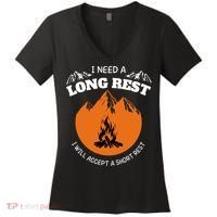 I Need A Long Rest I Will Accept A Short Rest Women's V-Neck T-Shirt thumb 0