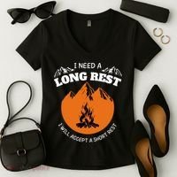I Need A Long Rest I Will Accept A Short Rest Women's V-Neck T-Shirt thumb 2