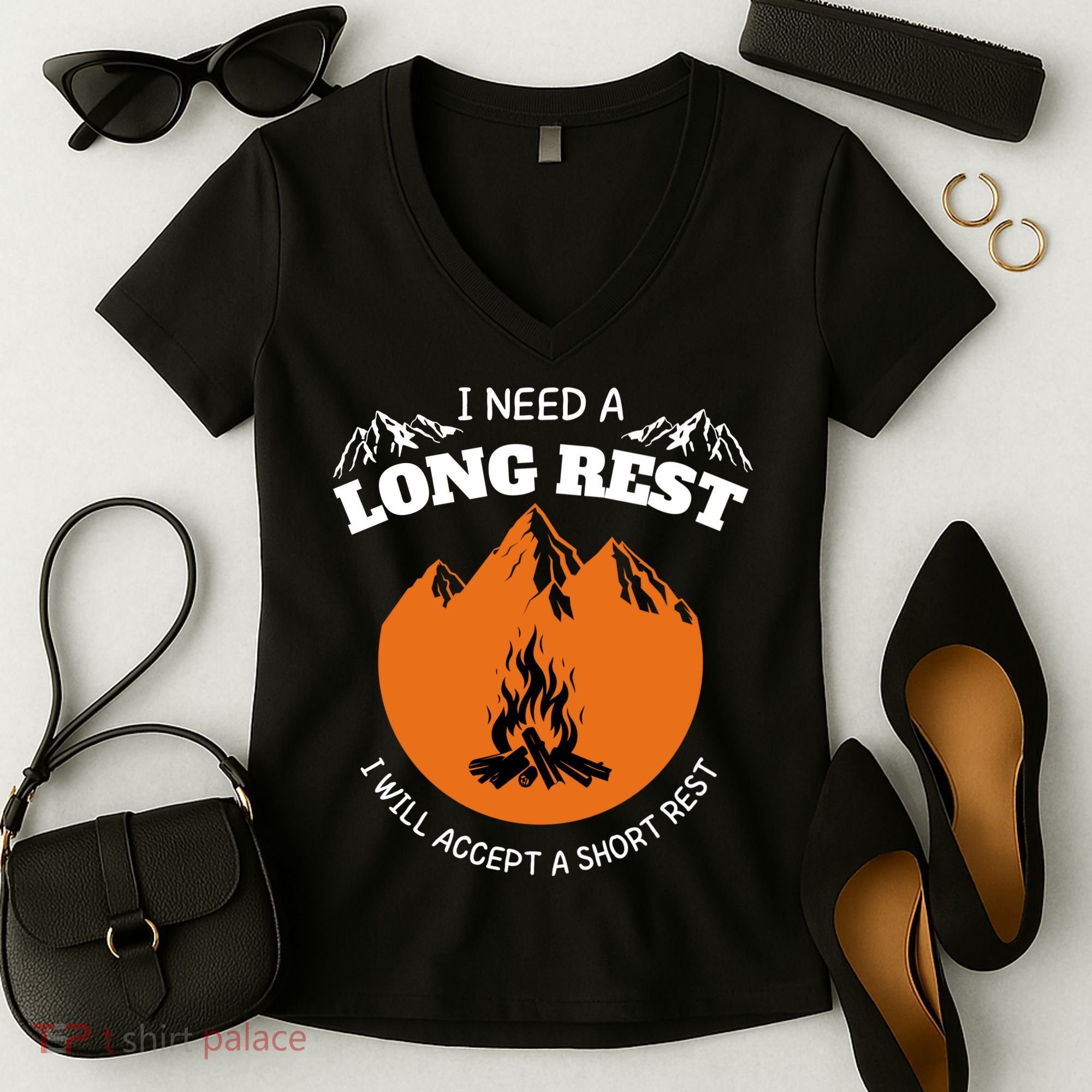 I Need A Long Rest I Will Accept A Short Rest Women's V-Neck T-Shirt