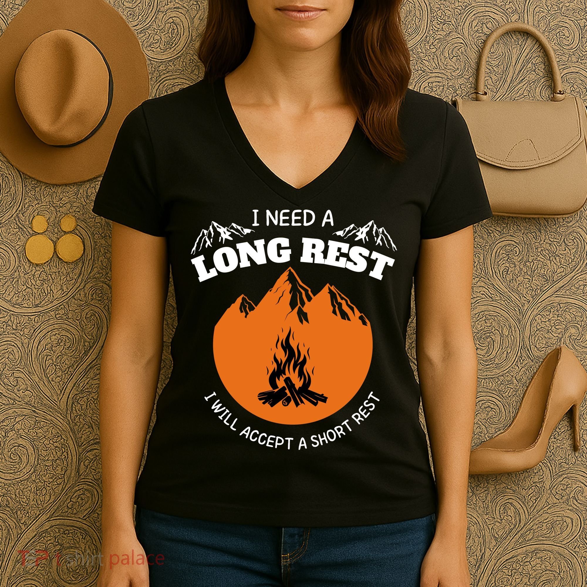 I Need A Long Rest I Will Accept A Short Rest Women's V-Neck T-Shirt