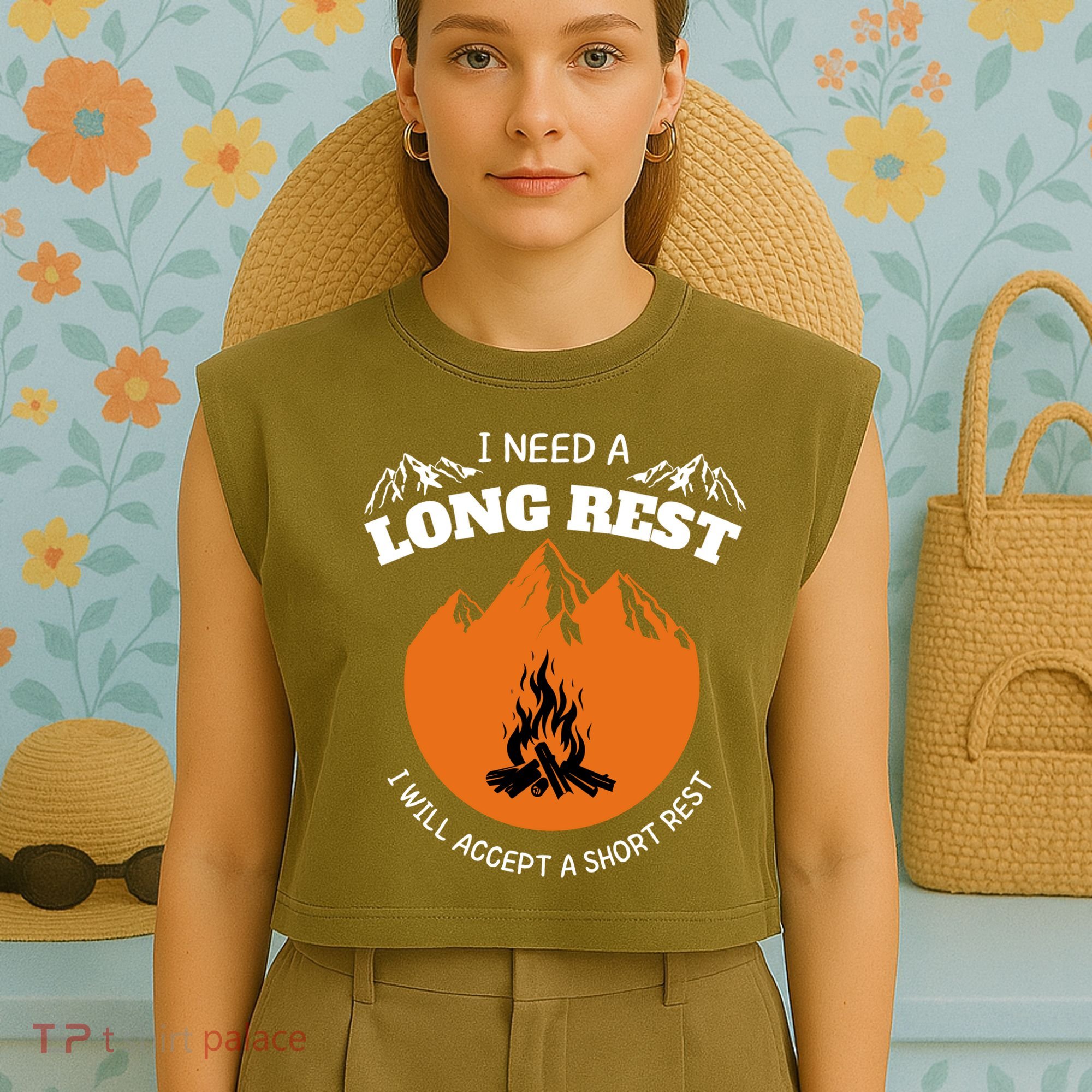 I Need A Long Rest I Will Accept A Short Rest Garment-Dyed Women's Muscle Tee