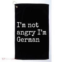 Im Not Angry Im German Funny Oktoberfest Golf Towel thumb 0