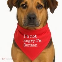 Im Not Angry Im German Funny Oktoberfest USA-Made Doggie Bandana thumb 1