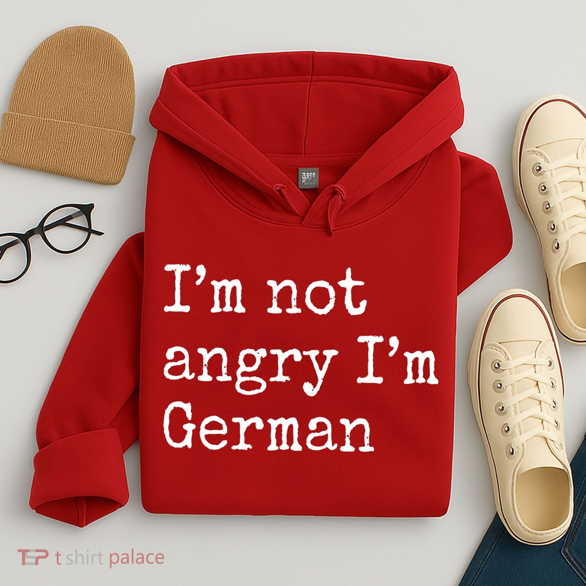 Im Not Angry Im German Funny Oktoberfest Hoodie