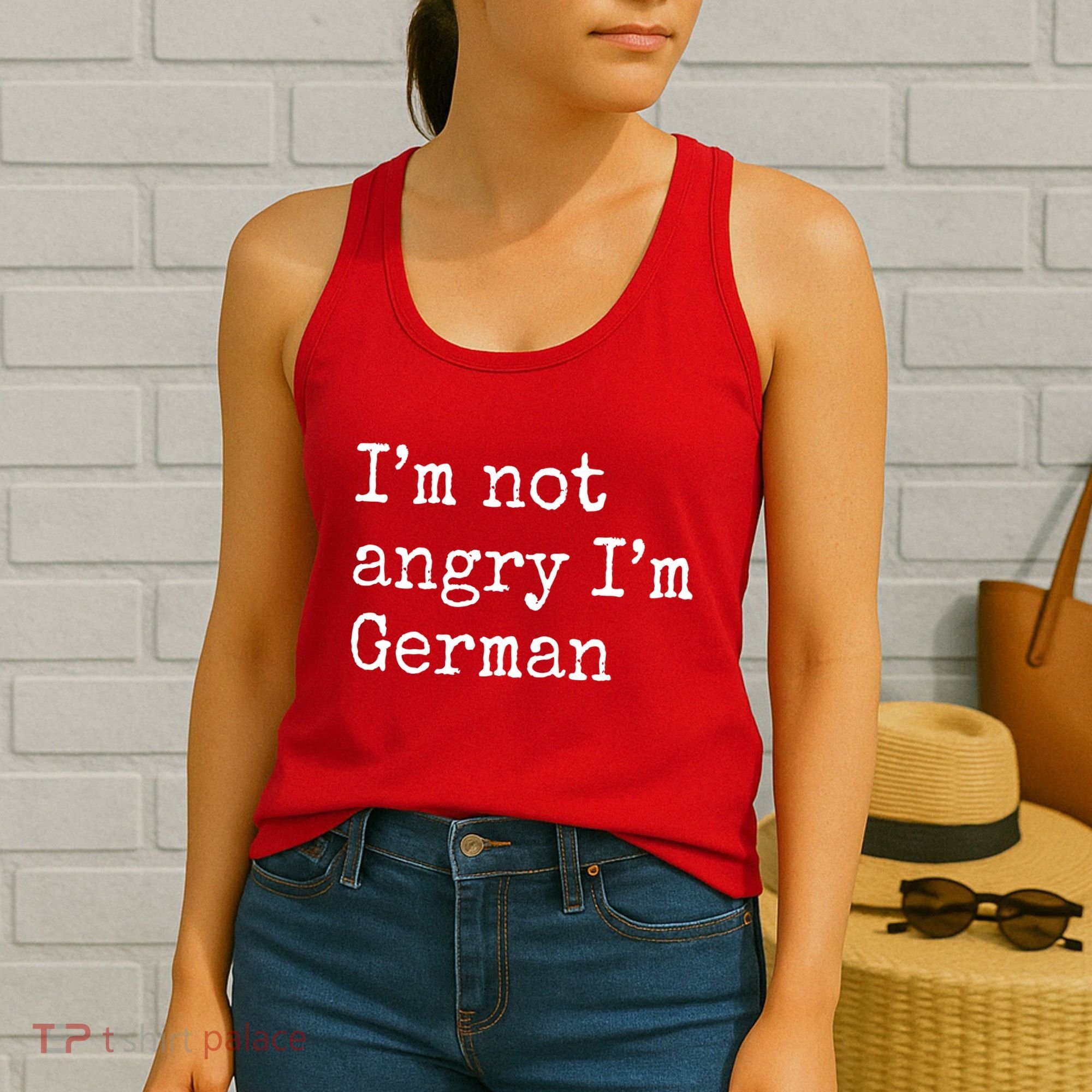 Im Not Angry Im German Funny Oktoberfest Women's Tank Top