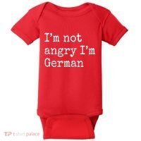 Im Not Angry Im German Funny Oktoberfest Baby Bodysuit thumb 0