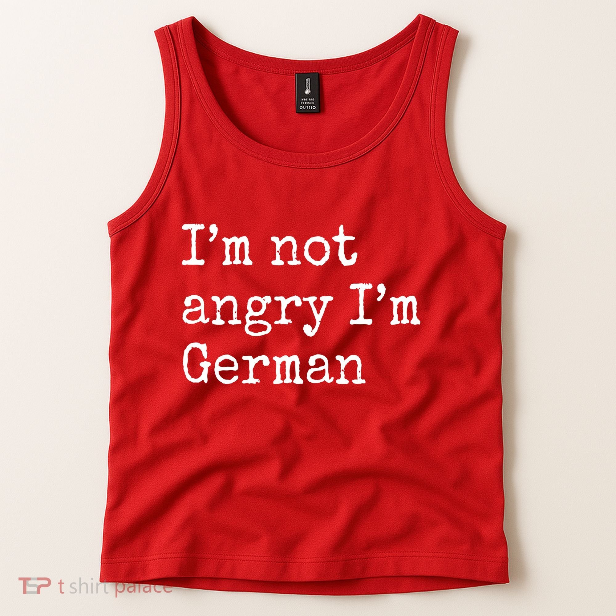 Im Not Angry Im German Funny Oktoberfest Tank Top