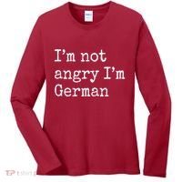 Im Not Angry Im German Funny Oktoberfest Women's Long Sleeve Shirt thumb 0