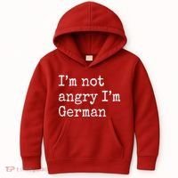Im Not Angry Im German Funny Oktoberfest Kids Hoodie thumb 0