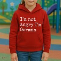 Im Not Angry Im German Funny Oktoberfest Kids Hoodie thumb 3