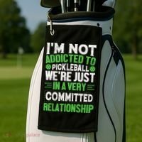 I'm Not Addicted Pickleball Gift For Pickleball Player Golf Towel thumb 2