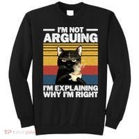 I'm Not Arguing I'm Explaining Why I'm Right Funny Cat Sweatshirt thumb 0