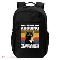 I'm Not Arguing I'm Explaining Why I'm Right Funny Cat Backpack thumb 0