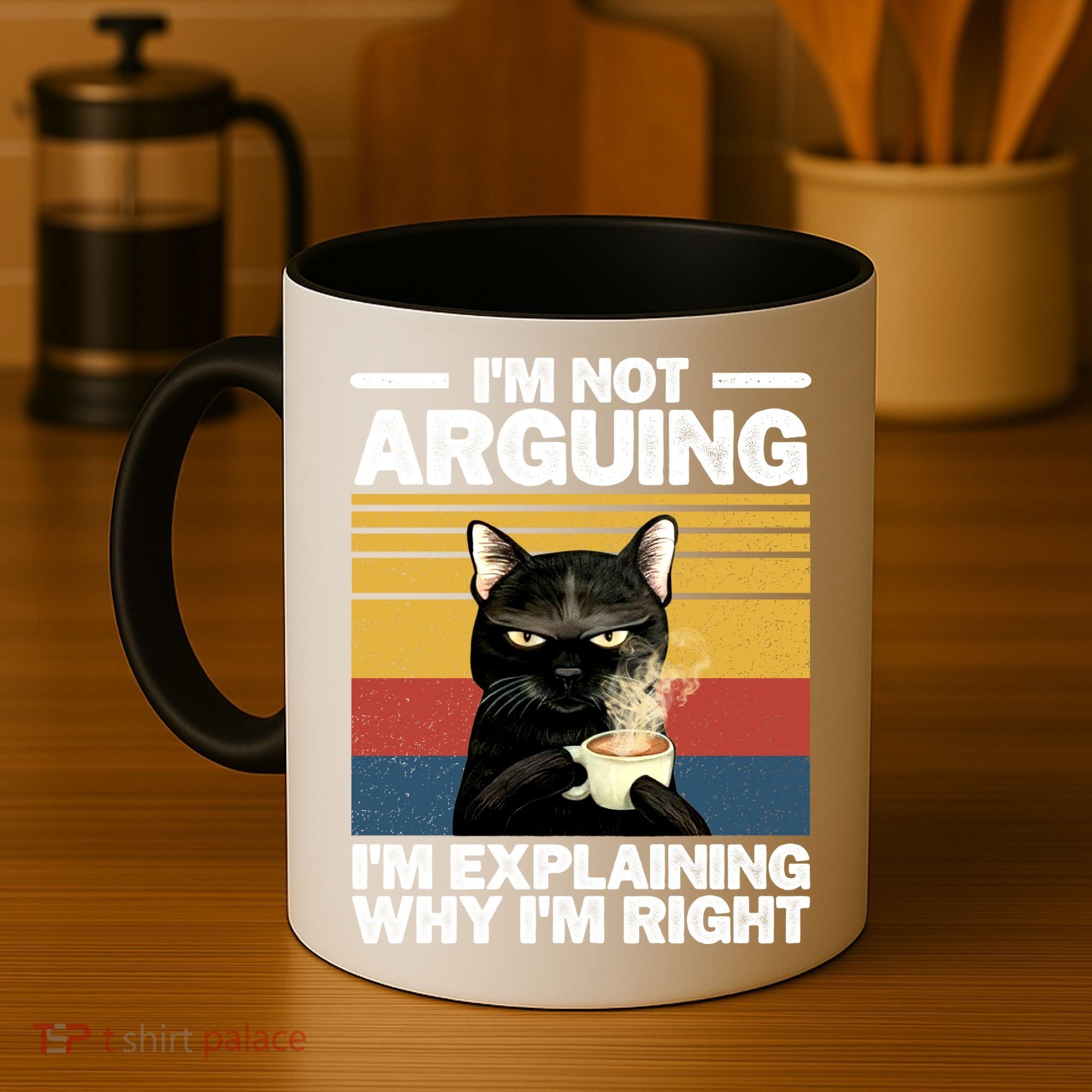 I'm Not Arguing I'm Explaining Why I'm Right Funny Cat Coffee Mug