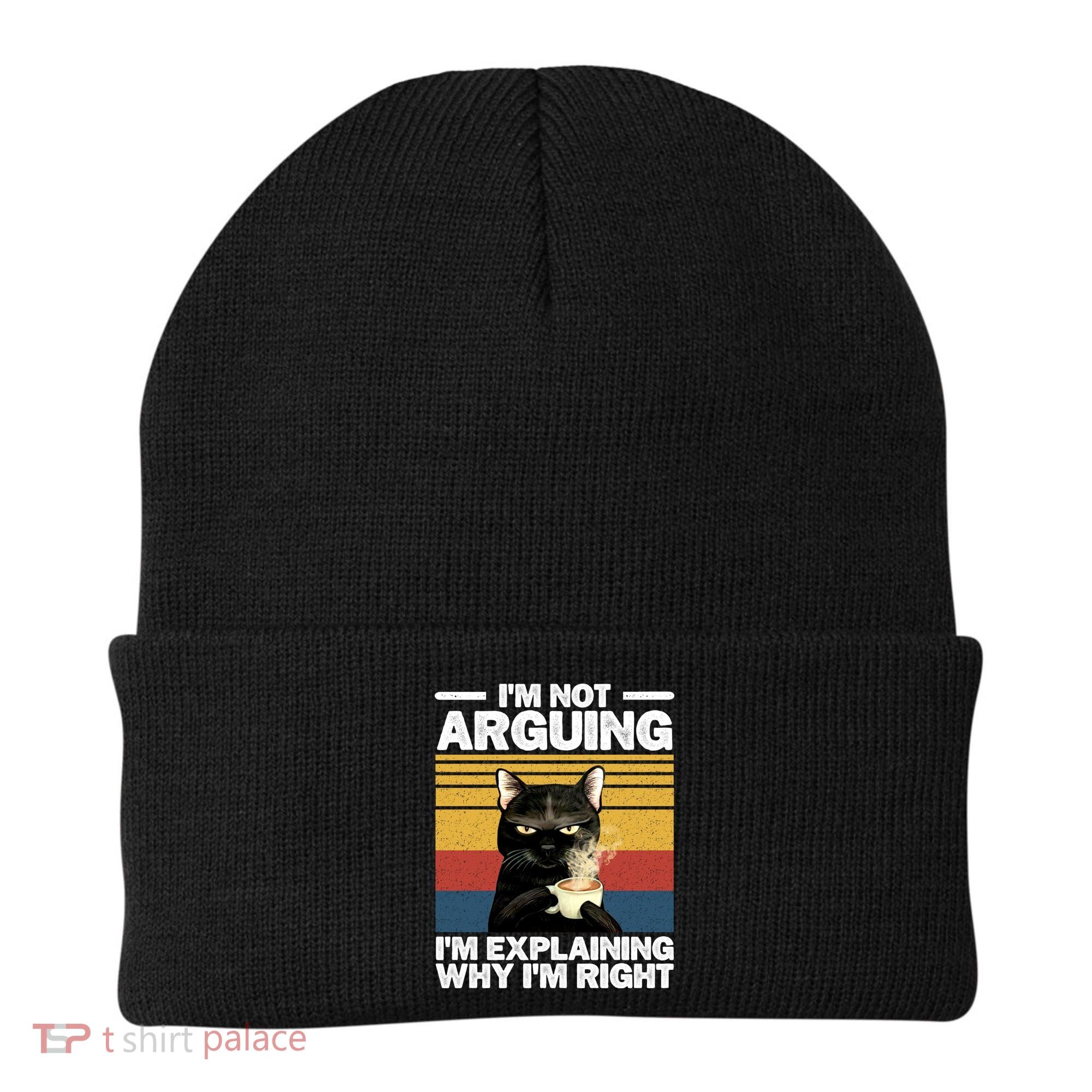 I'm Not Arguing I'm Explaining Why I'm Right Funny Cat Beanie