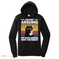 I'm Not Arguing I'm Explaining Why I'm Right Funny Cat Women's Hoodie thumb 0