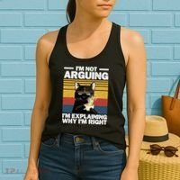 I'm Not Arguing I'm Explaining Why I'm Right Funny Cat Women's Tank Top thumb 2