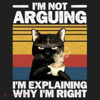 I'm Not Arguing I'm Explaining Why I'm Right Funny Cat Hat thumb 2