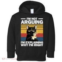 I'm Not Arguing I'm Explaining Why I'm Right Funny Cat Toddler Hoodie thumb 0