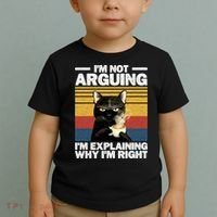 I'm Not Arguing I'm Explaining Why I'm Right Funny Cat Toddler T-Shirt thumb 2