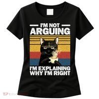 I'm Not Arguing I'm Explaining Why I'm Right Funny Cat Women's T-Shirt thumb 0