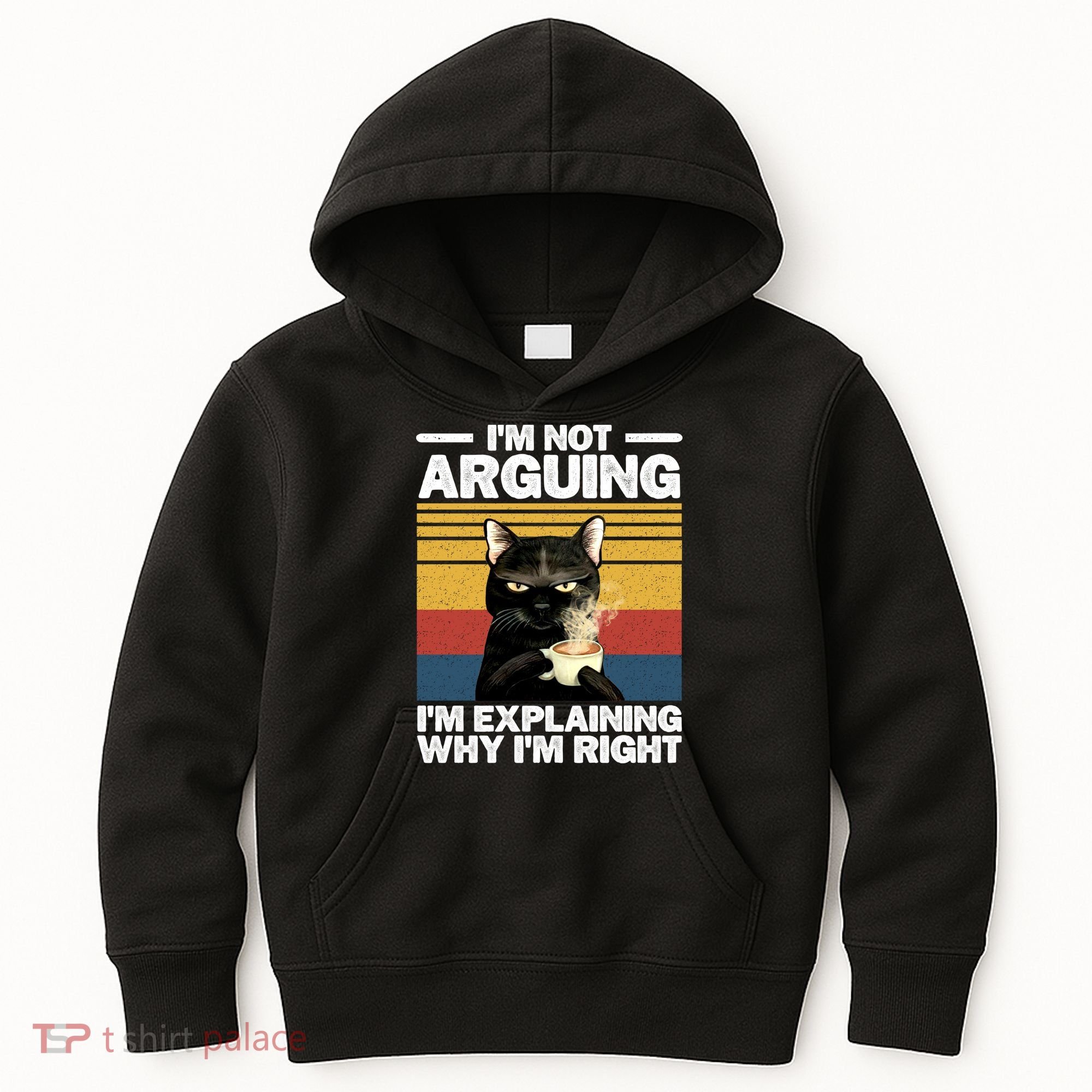 I'm Not Arguing I'm Explaining Why I'm Right Funny Cat Kids Hoodie