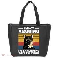 I'm Not Arguing I'm Explaining Why I'm Right Funny Cat Tote Bag thumb 0