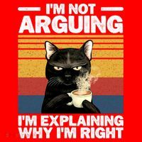 I'm Not Arguing I'm Explaining Why I'm Right Funny Cat Santa Hat thumb 1