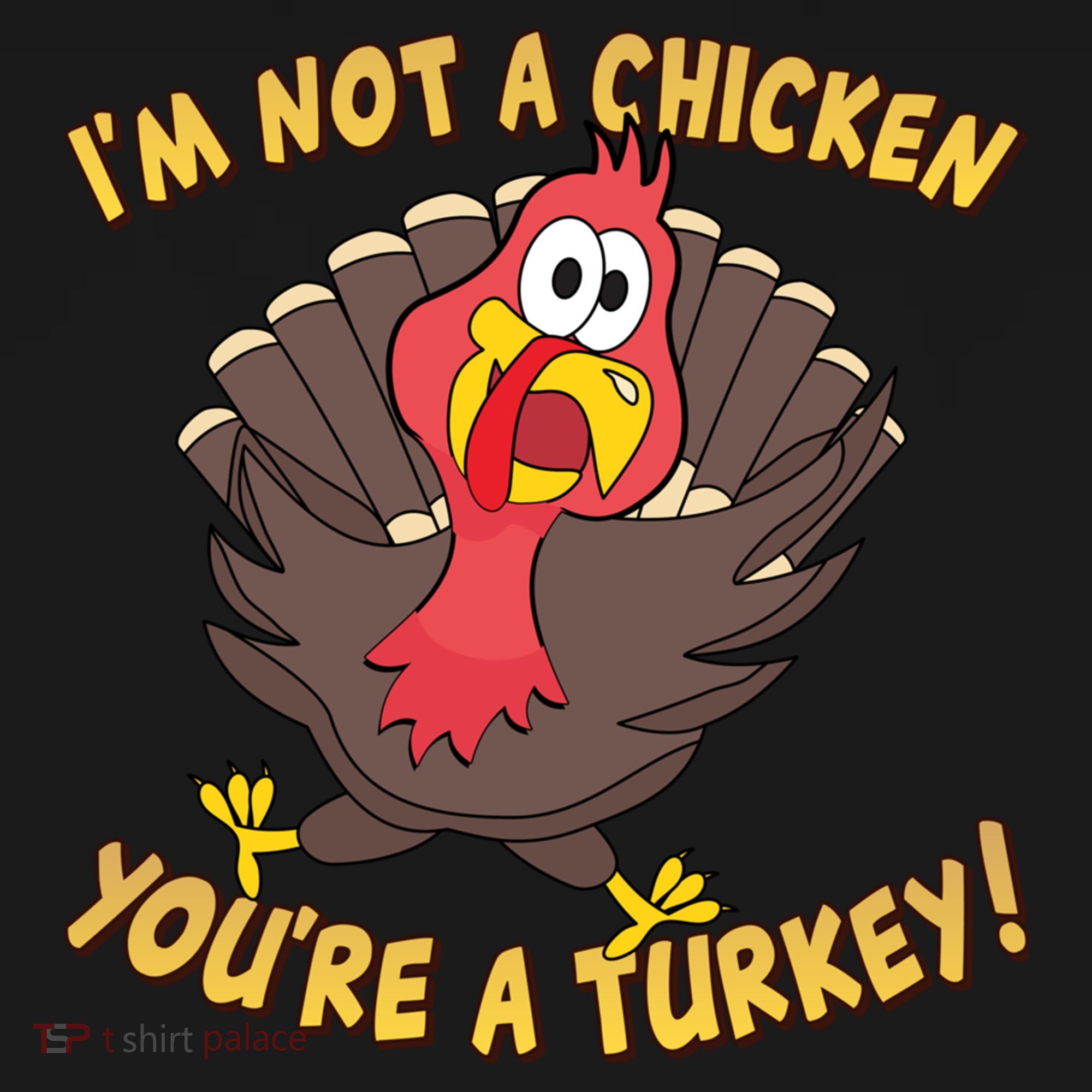I'm Not A Chicken You're A Turkey Funny Thanksgiving Gift USA-Made Doggie Bandana