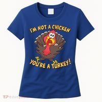 I'm Not A Chicken You're A Turkey Funny Thanksgiving Gift Women's T-Shirt thumb 0