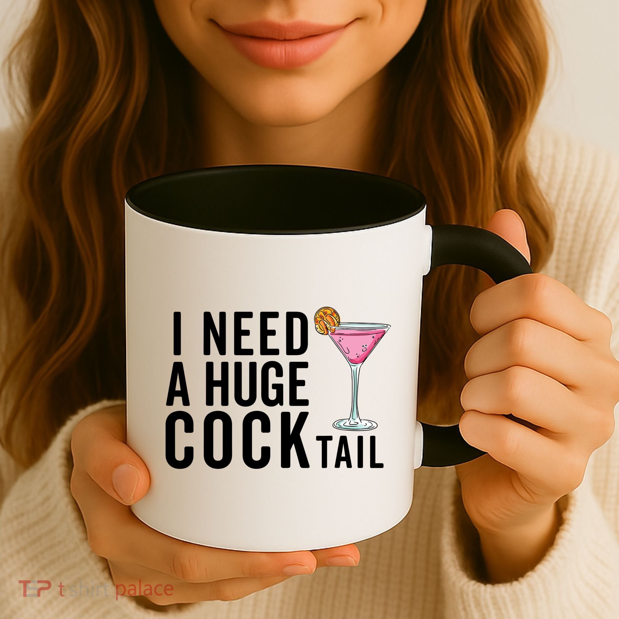 I Need A Huge Cocktail Funny Adult Humor Drinking Coffee Mug