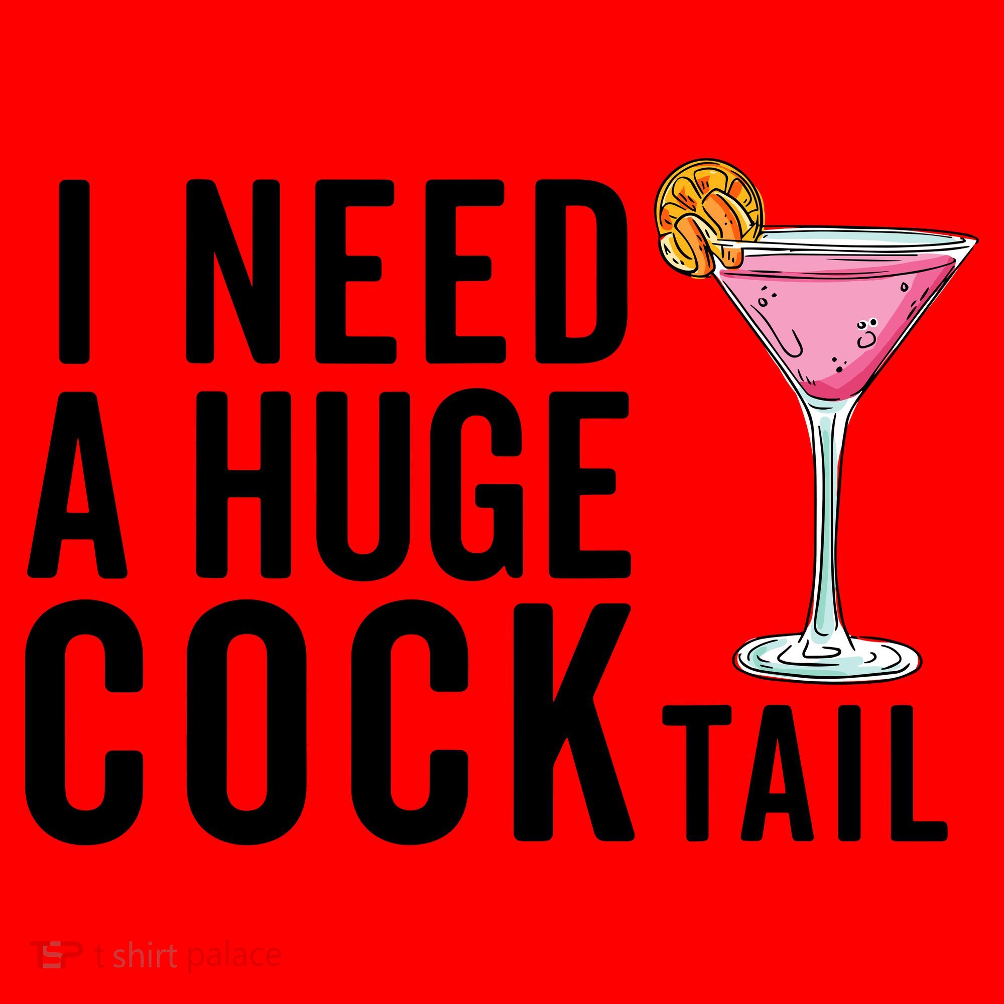 I Need A Huge Cocktail Funny Adult Humor Drinking Santa Hat