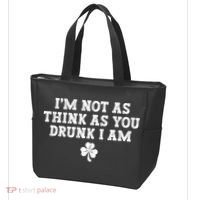 I'm Not As Think As You Drunk I Am Funny St Patricks Day Tote Bag thumb 3