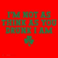 I'm Not As Think As You Drunk I Am Funny St Patricks Day Santa Hat thumb 1