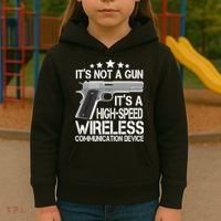It's Not A Gun High Speed Wireless Communication Device Kids Hoodie thumb 3
