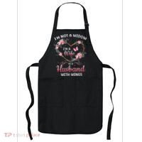 I'm not a widow I'm a wife to a husband with wings Apron thumb 0