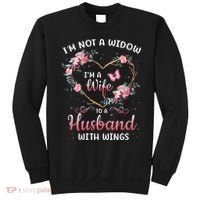 I'm not a widow I'm a wife to a husband with wings Sweatshirt thumb 0