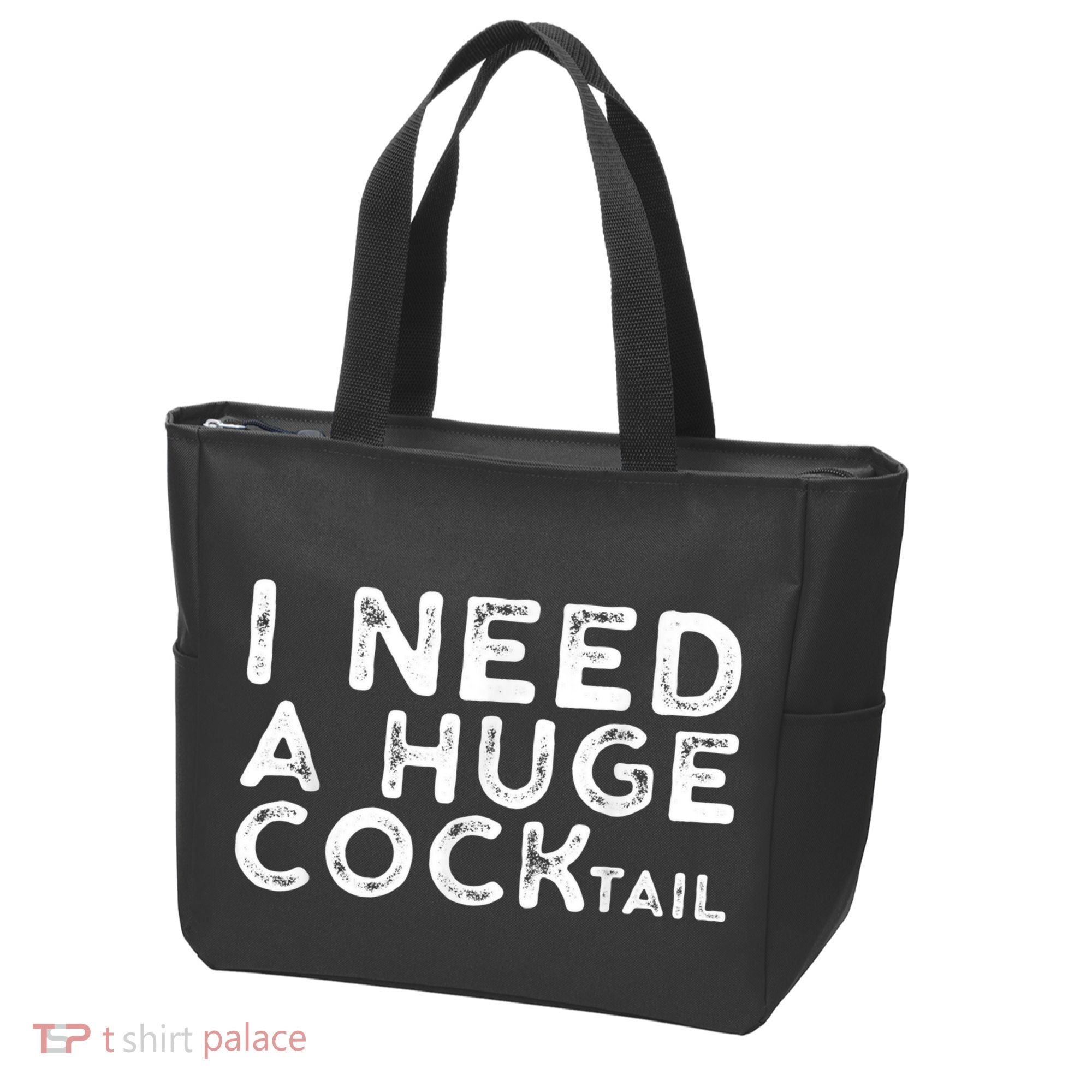 I Need A Huge Cocktail Funny Adult Humor Drinking Gift Tote Bag